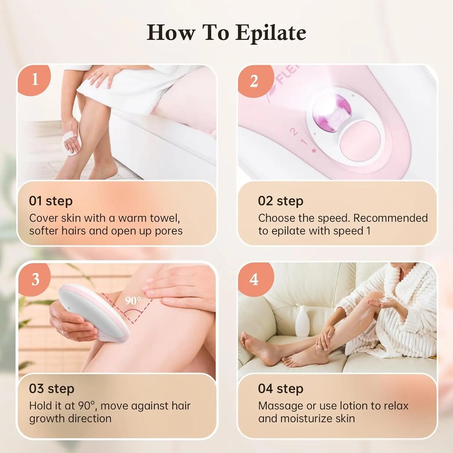 DALING Women Painless Rechargeable Epilator/Hair Removal SaQiBuy