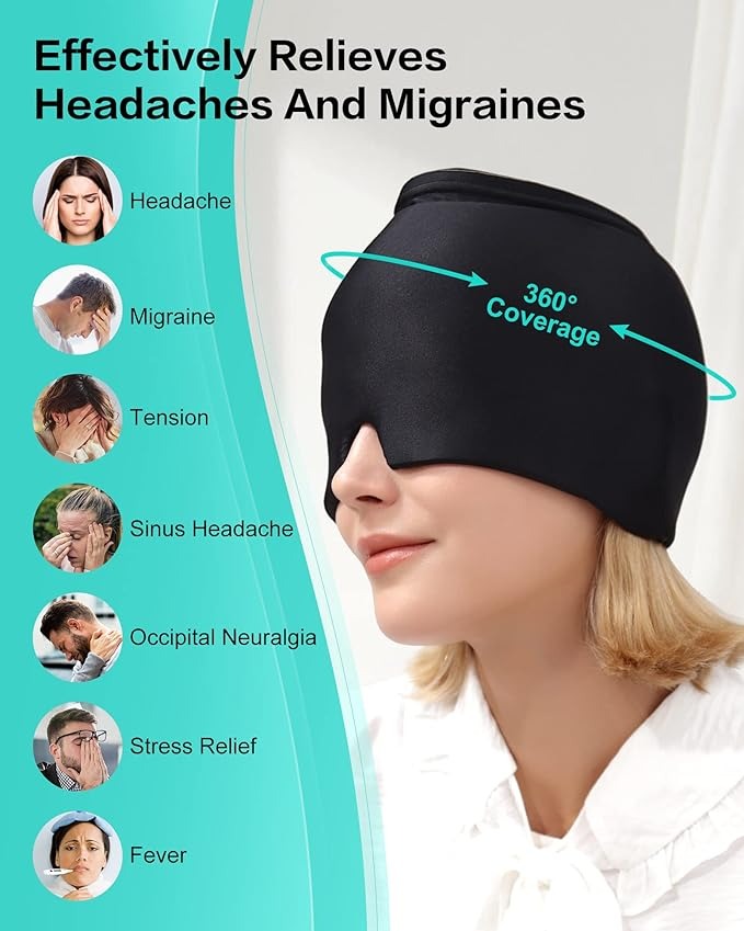 Headache And Migraine Relief Cap Head Wrap