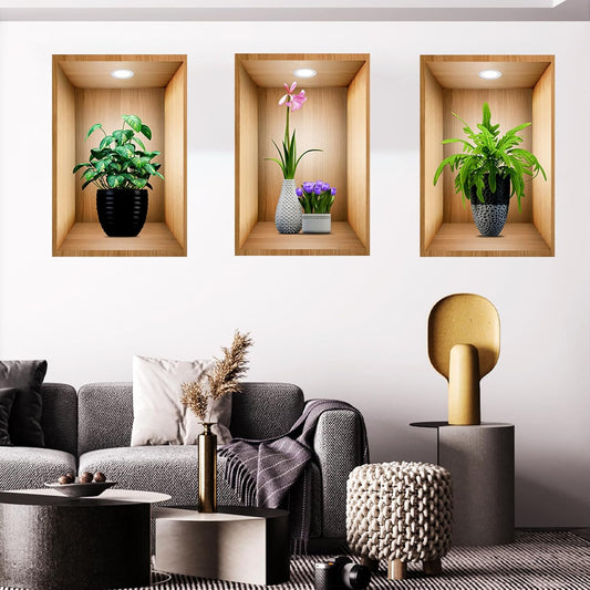 Green Plants 3D WALL STICKERS for Decoration