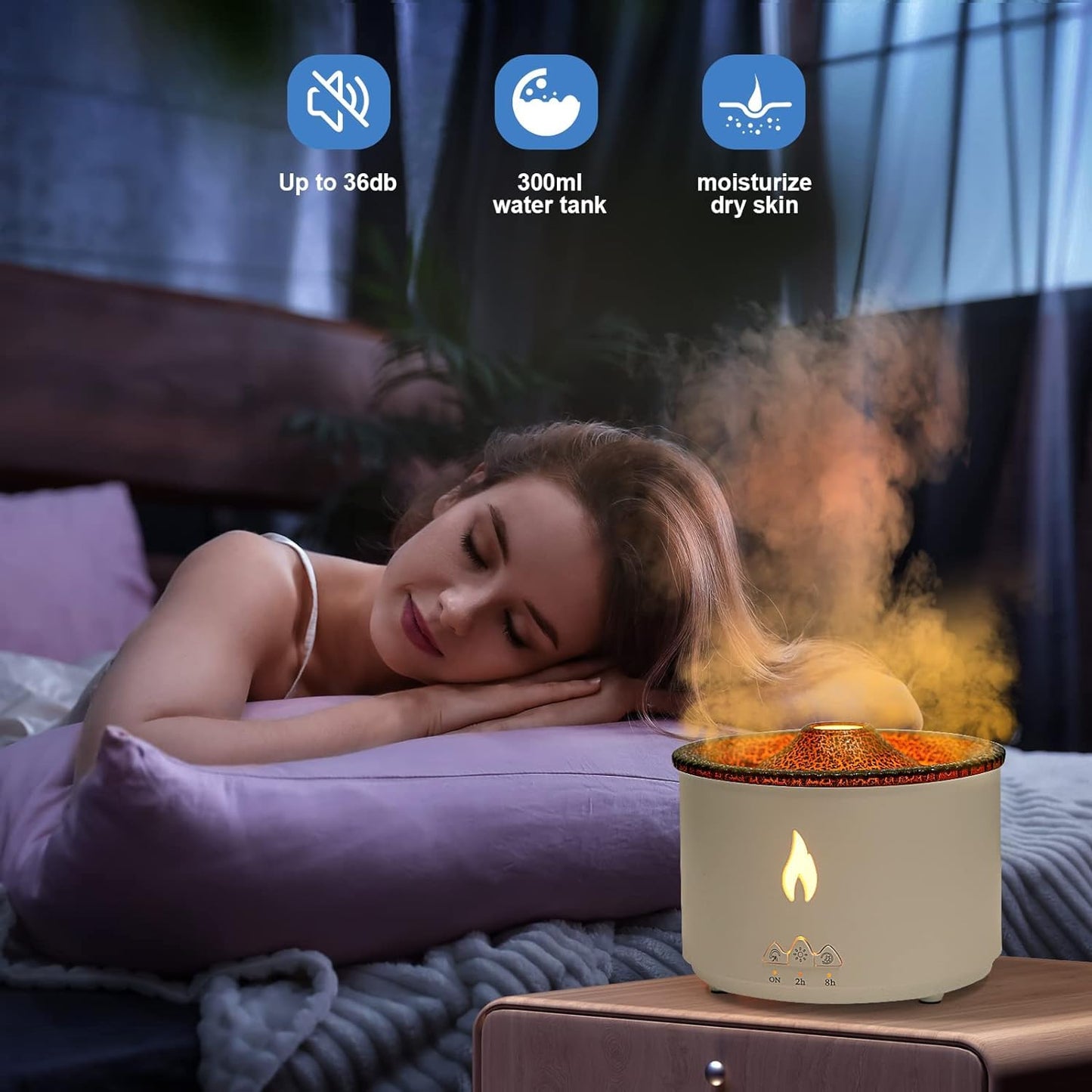 Volcano Flame Aroma Diffuser Humidifier