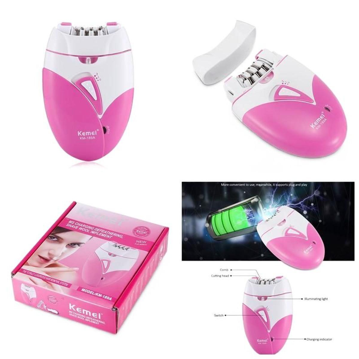 Kemei Rechargeable Painless Ladies Hair Removal SaQiBuy