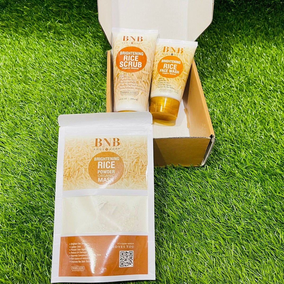 BNB Rice Extract Whitening & Glow Kit SaQiBuy