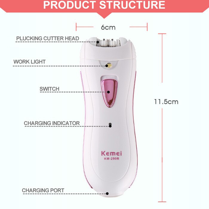 Rechargeable Women Electric Hair Removal Device