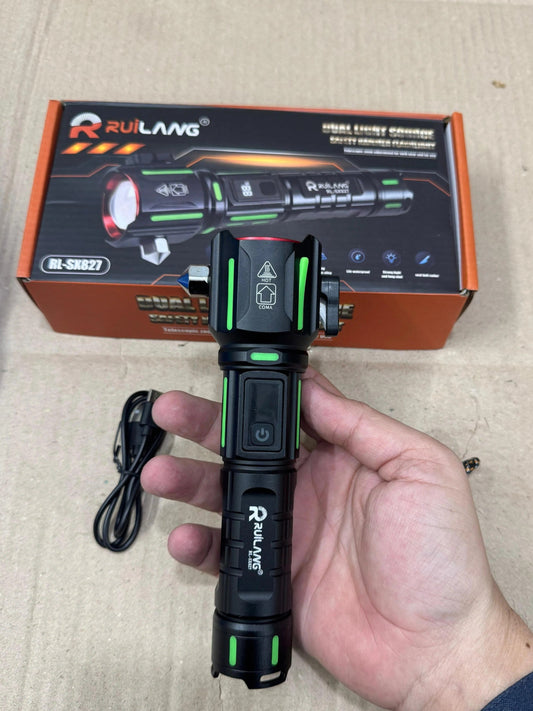 Ruilang Multi-Functional Flashlight LED Powerful Torch- 1 KM Range