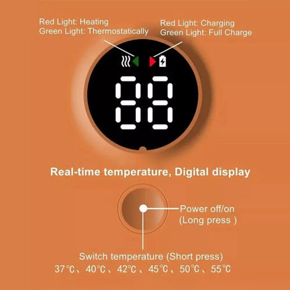 Portable USB Rechargeable Baby Bottle Warmer with Temperature Display