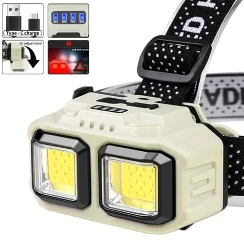 Rechargeable Sensor Powerful LED Flashlight Headlamp