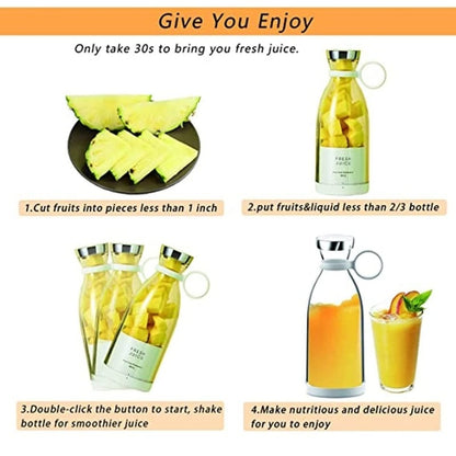 USB Rechargeable Electric Portable Bottle Juicer/ Mixer Blender Smoothie Maker