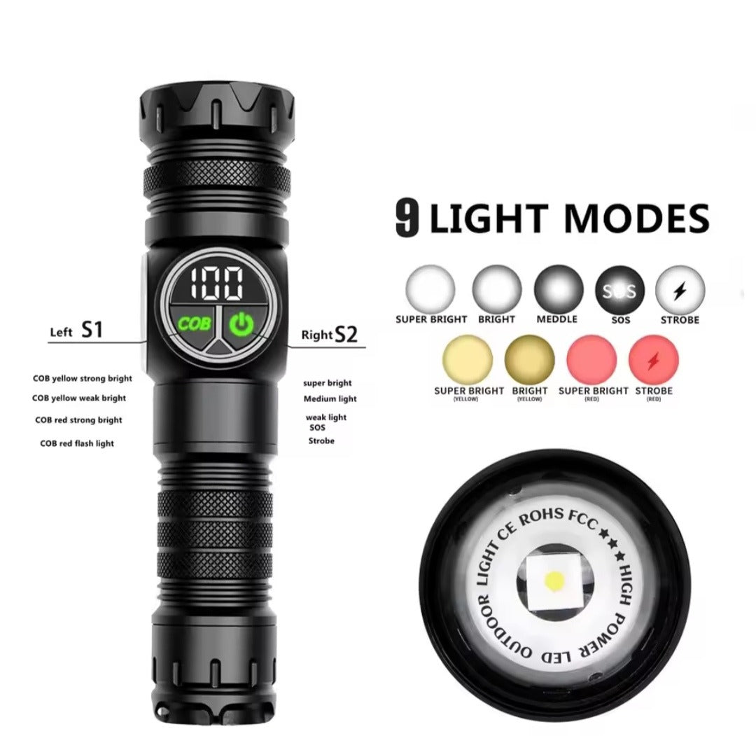 Ruilang TG+COB Multi-functional Flashlight- 1 KM RANGE