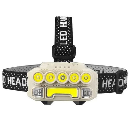 Rechargeable Sensor Powerful LED Flashlight Headlamp
