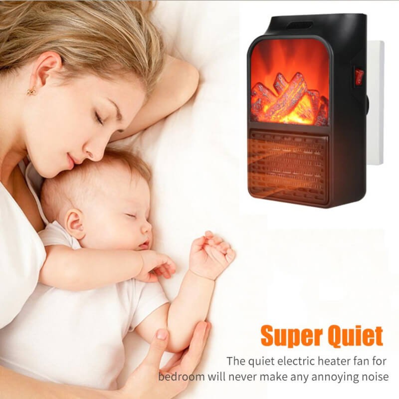 Mini Electric Remote Control Flame Heater - 1000 Watt