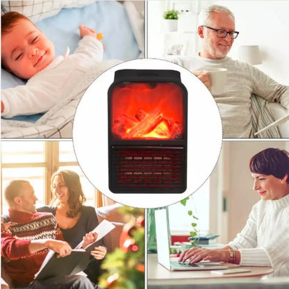 Mini Electric Remote Control Flame Heater - 1000 Watt