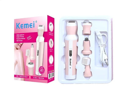 Kemei 4in1 Rechargeable Hair Removal For WOMEN