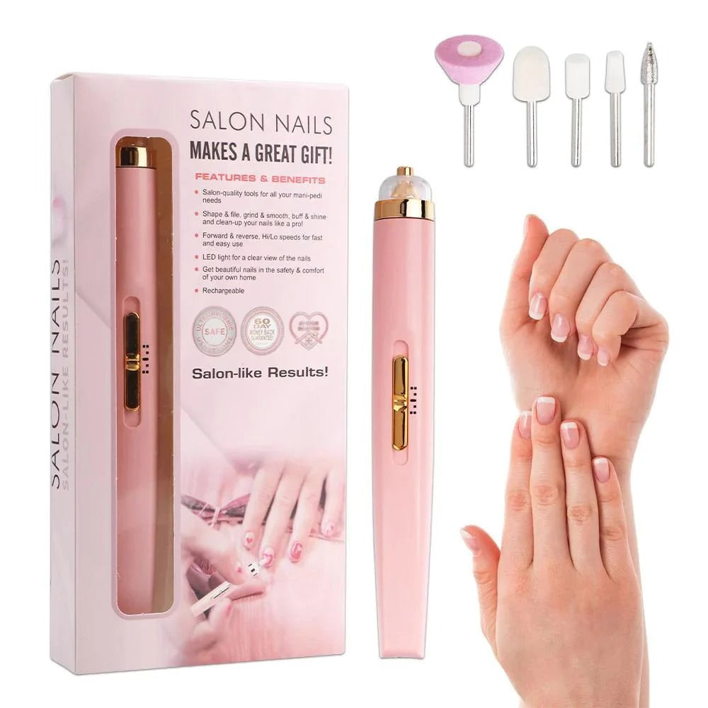 Rechargeable Flawless Salon Nails Manicure KIT SaQiBuy